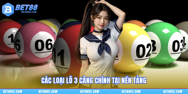 Các loại lô 3 càng chính tại nền tảng